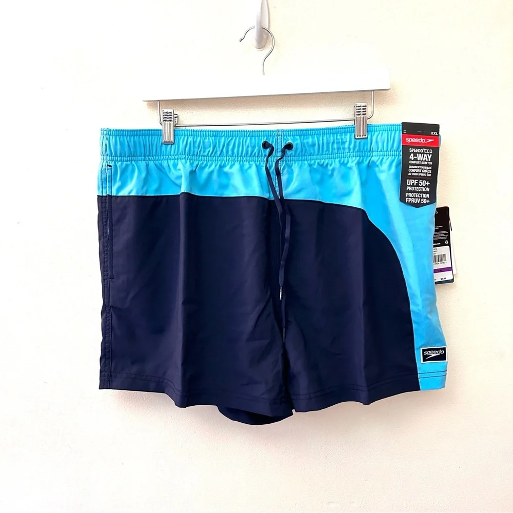 Speedo Redondo Edge 14” blue swim trunks size XXL